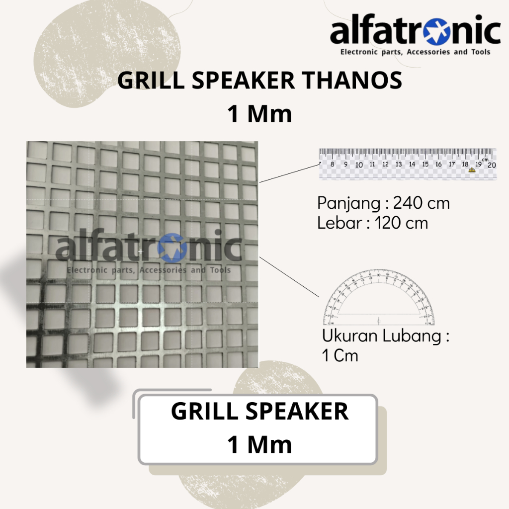 GRILL SPEAKER SQUARE THANOS PE 1 1MM (UK 120X240)