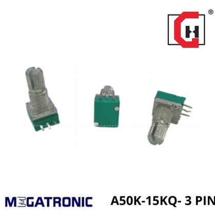 POT PUTAR METAL SHAFT GH RV097N-A50K-15KQ-B-ZX-YS-7M 3 PIN PDK