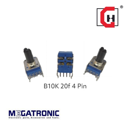 POT PUTAR INSULATED GH RV1111N-B10K-20F-N 4 PIN PENDEK