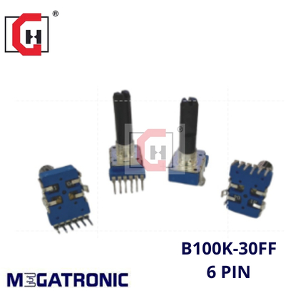 POT PUTAR INSULATED GH RV1112G2H-B100K-30F-CC-N 6 PIN STANDART