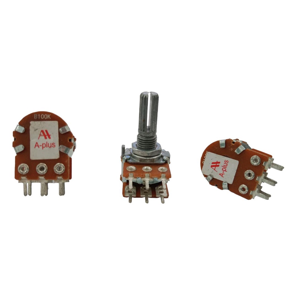 POT PUTAR METAL SHAFT B100K A-PLUS STEREO STANDARD PJG