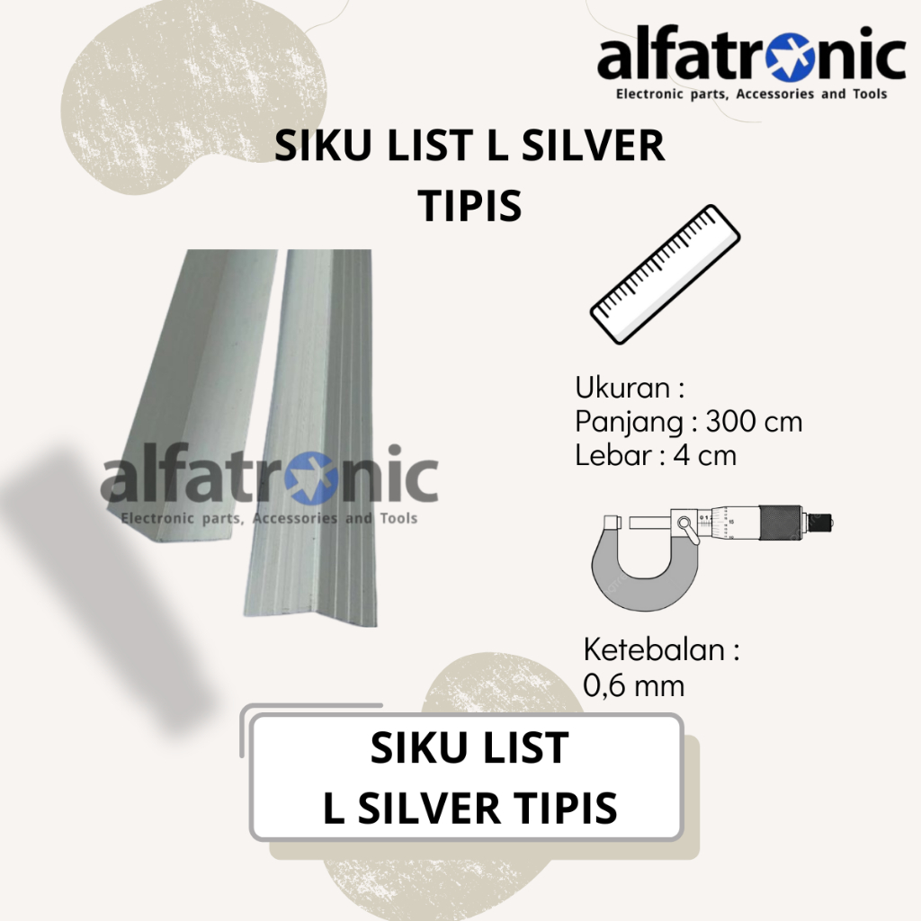 SIKU LIST HARDCASE ALUMNIUM THANOS L (26X26X0,6MM) @ 3 MTR