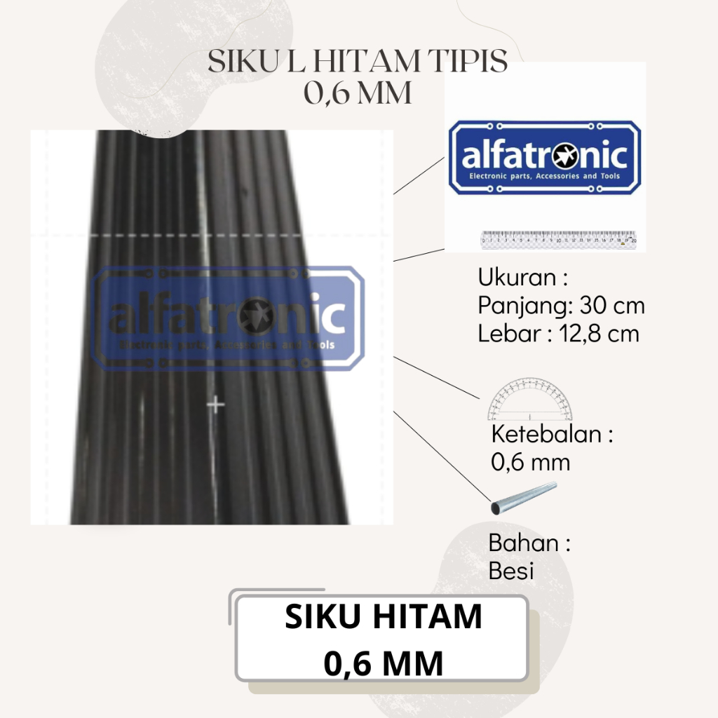 SIKU LIST HARDCASE ALUMNIUM THANOS L HITAM (26X26X0,6MM) @ 3 MTR
