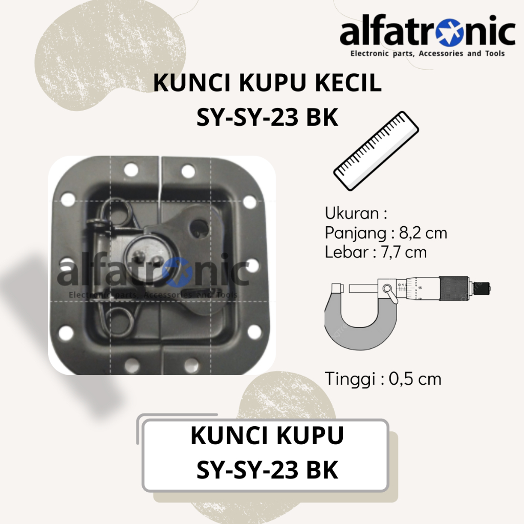 KUNCI HARDCASE KUPU KUPU THANOS SY-S23 BK (KECIL)