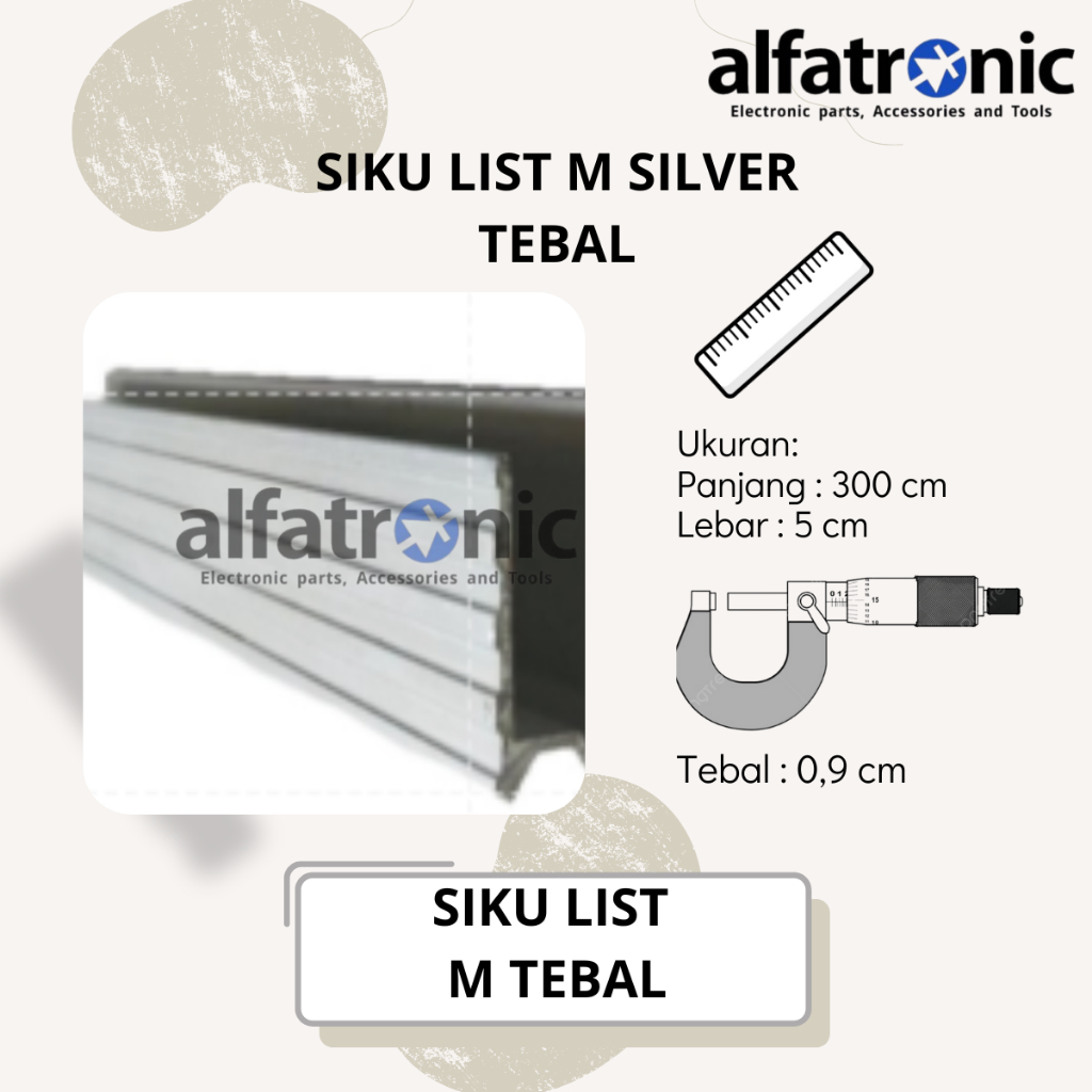 SIKU LIST HARDCASE ALUMNIUM THANOS U (12,8X30X0,9MM) @3 MTR